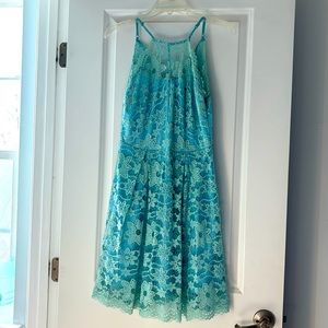 Turquoise sleeveless sundress